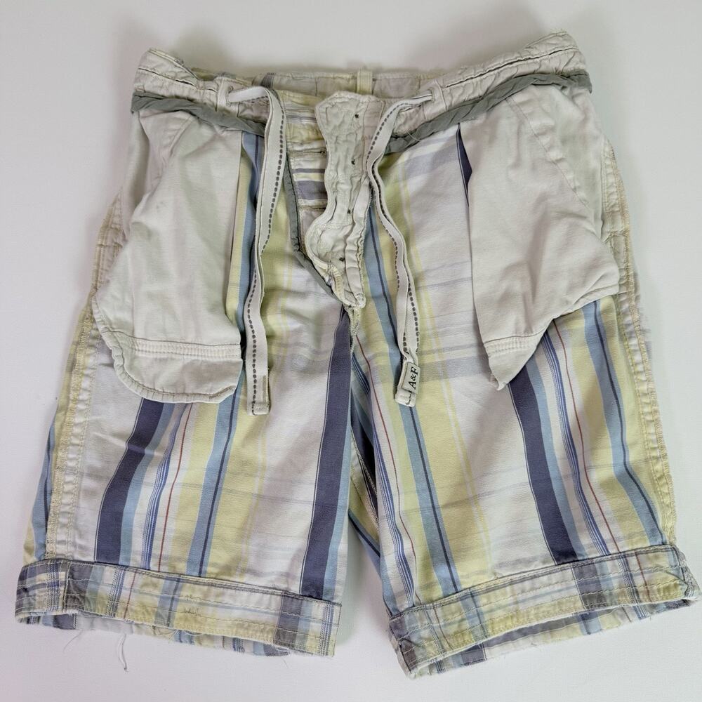 Abercrombie & Fitch Y2K Plaid Shorts Mens 30 Button Fly Madras Preppy Summer - Picture 14 of 16